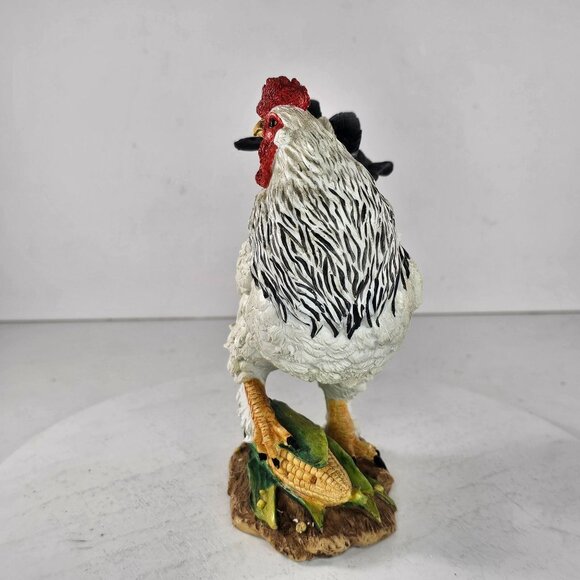 Lenox Sweet Summer Harvest Rooster Figurine Chicken White Black Corn - Picture 3 of 9